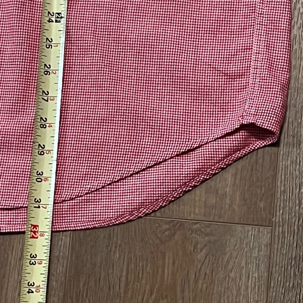CHAPS Ralph‎ Lauren Men's L RED Checked Long Sleeve Button-Down Shirt CREST LOGO - Picture 12 of 12
